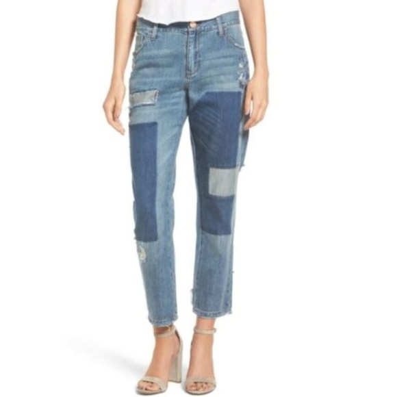 Tinsel Denim - Tinsel Jean Embroidered Patch Boyfriend Jean